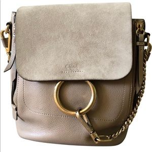 CHLOE Faye Small Suede & Leather Backpack